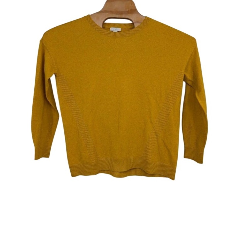 J. Jill Upland Grove Relaxed Knit crewneck‎ Women's dandelion sweater NWT sz S